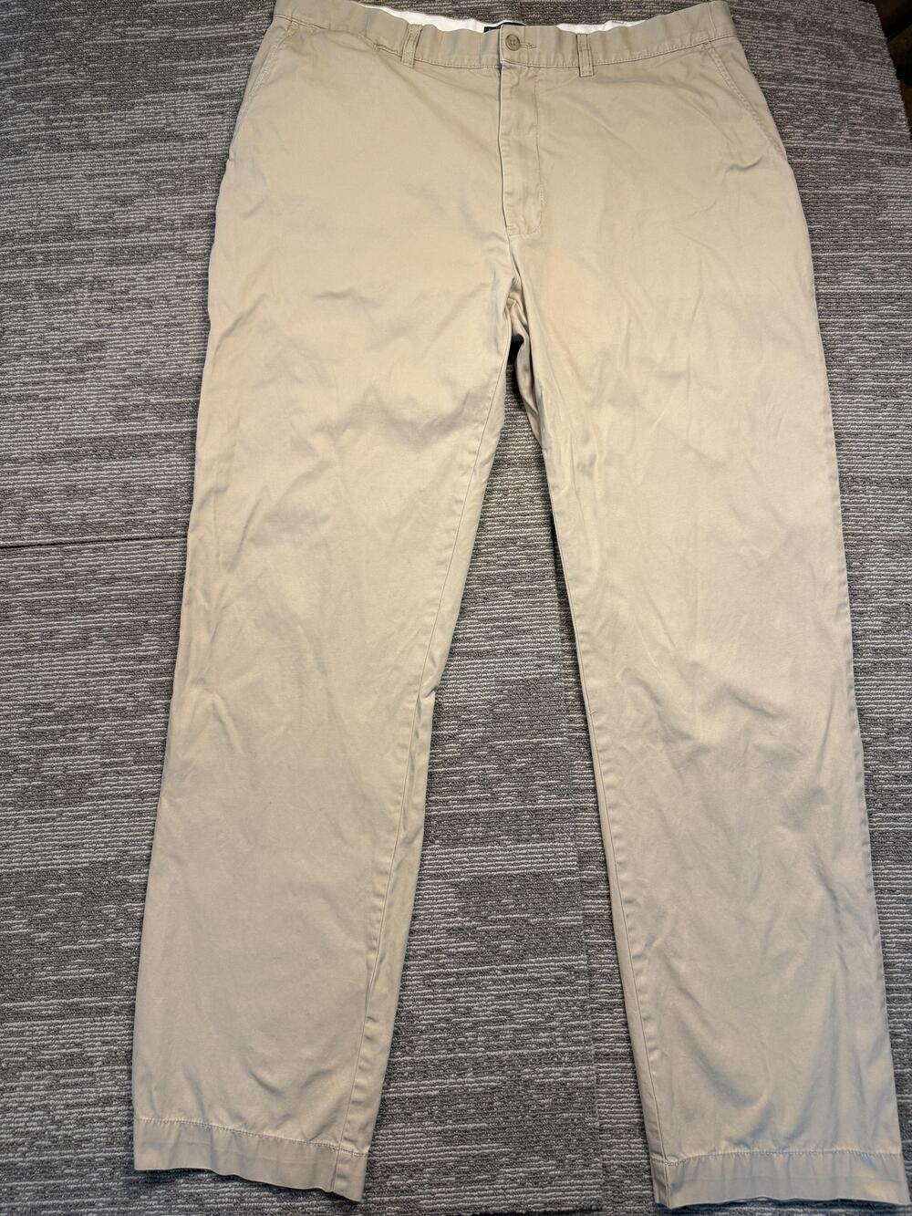 Polo Ralph Lauren Prospect Pants Mens 36x34 Beige Chino Flat Front Straight Leg